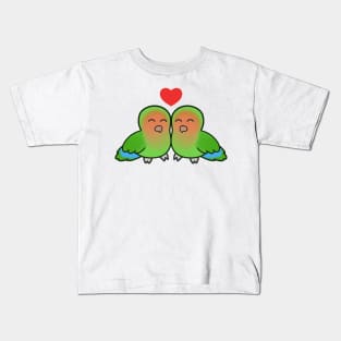 Peach Faced Lovebird Love Kids T-Shirt